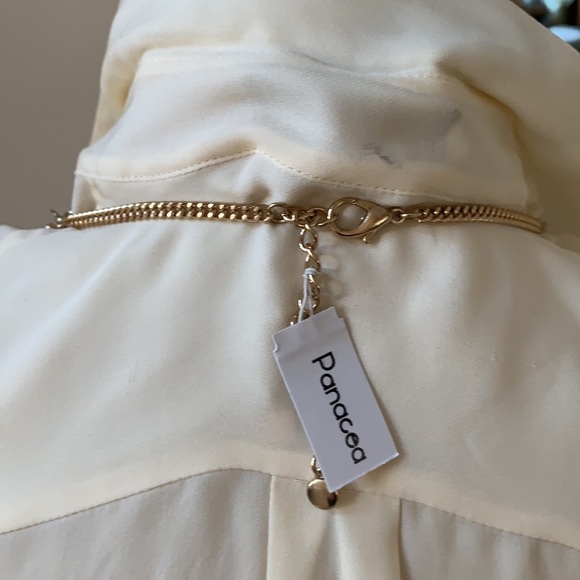 Panacea Gold Bib Necklace. NWT - Picture 3 of 10